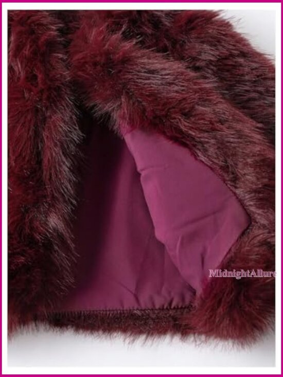 Faux Fur Cropped Jacket Open Front Women's Size S Teddy Coat - Picture 4 of 7